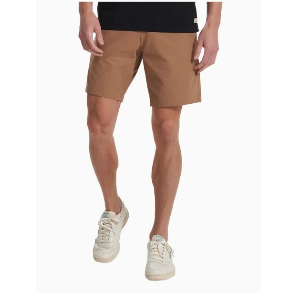 Vuori Meta Shorts Mens 33 Tobacco Brown Technical Chino Performance V379
